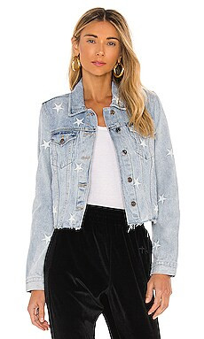 PISTOLA Brando White Star Denim Jacket in White Zodiac from Revolve.com | Revolve Clothing (Global)
