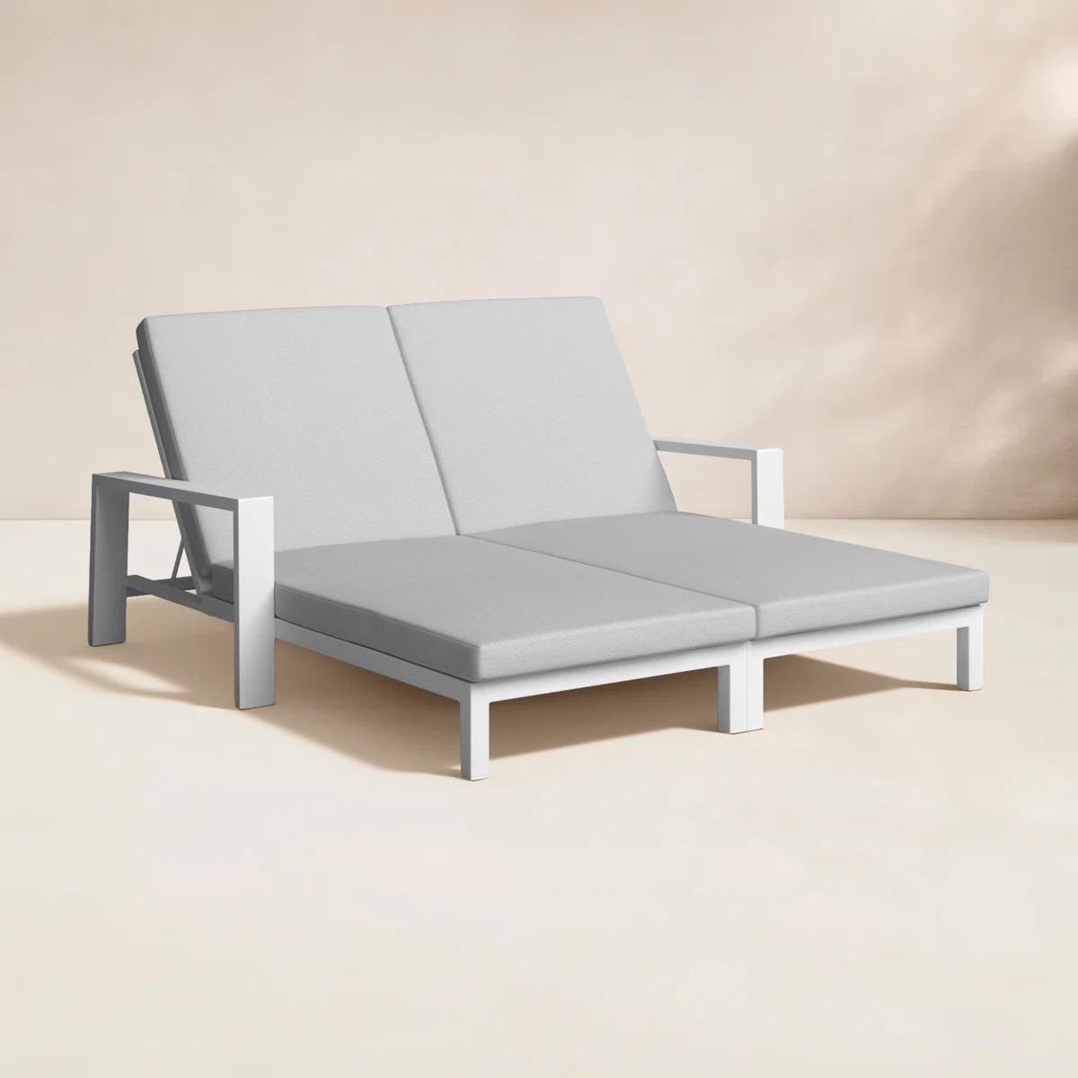 Hoyt Outdoor Metal Double Chaise Lounge | Wayfair North America