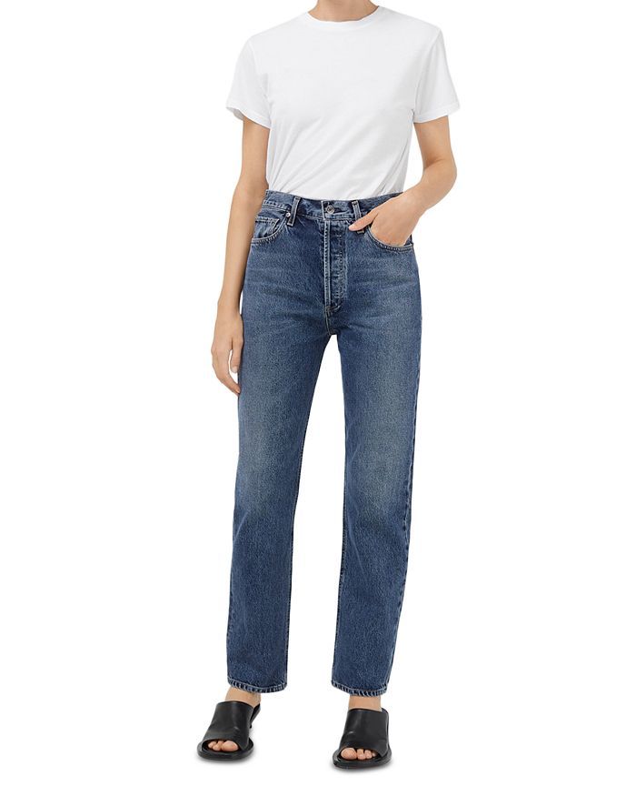 High Rise Straight Leg Jeans in Portrait | Bloomingdale's (US)