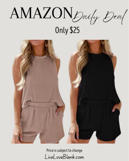 Amazon daily deals
Amazon fashion
#ltku
Two piece casual summer crewneck sleeveless tops & shorts 
Prices subject to change
Commissionable link

#LTKSeasonal #LTKSaleAlert #LTKFindsUnder50