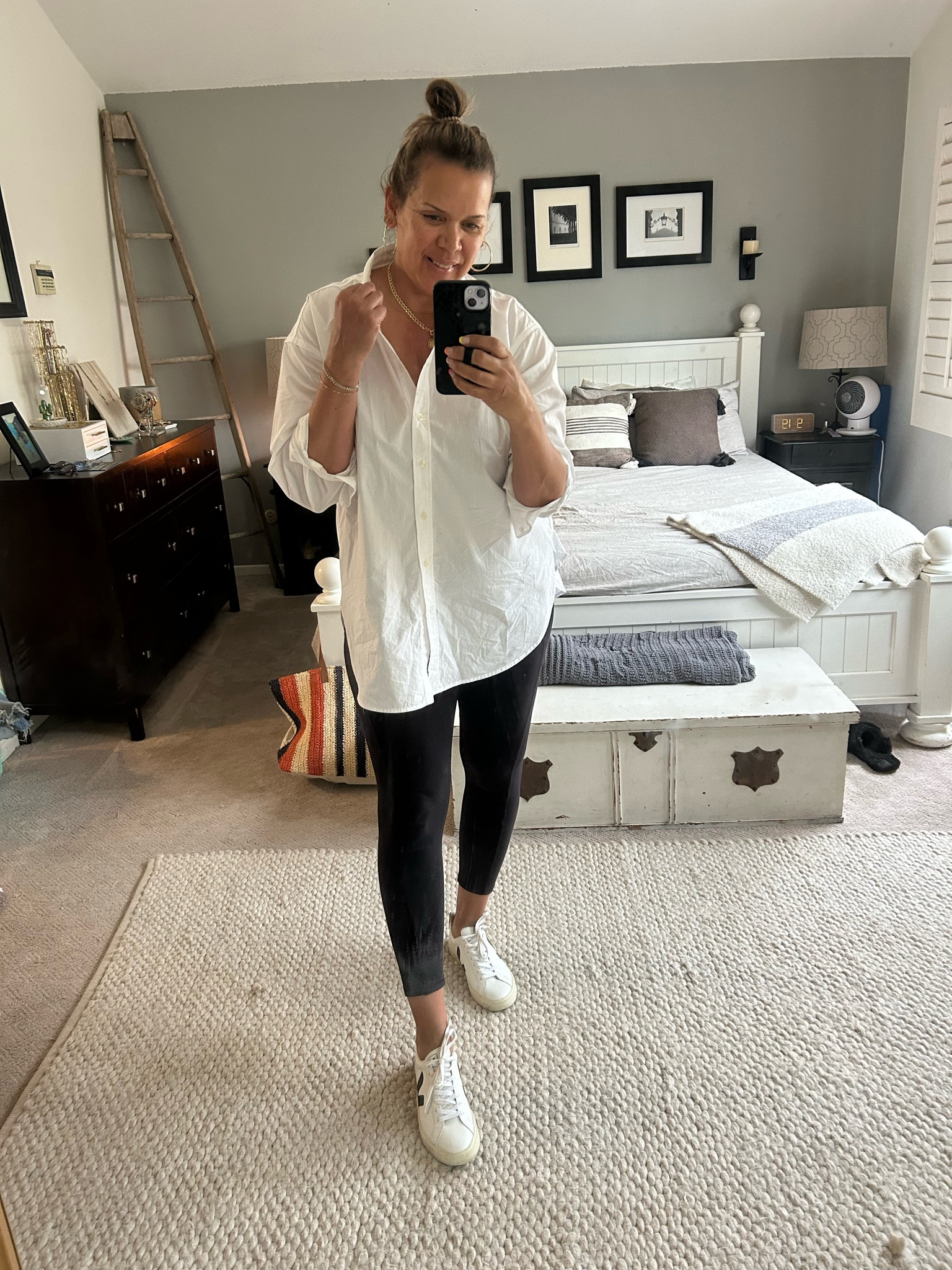 An oversized white button down is a wardrobe staple and this one from Target is only $25! Wear as a cover up, with jeans, shorts or black leggings. Makes getting dressed a snap. 

#LTKmidsize #LTKxTarget