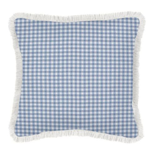 Tillie Gingham InsideOut Fringed Outdoor Pillow | Ballard Designs | Ballard Designs, Inc.