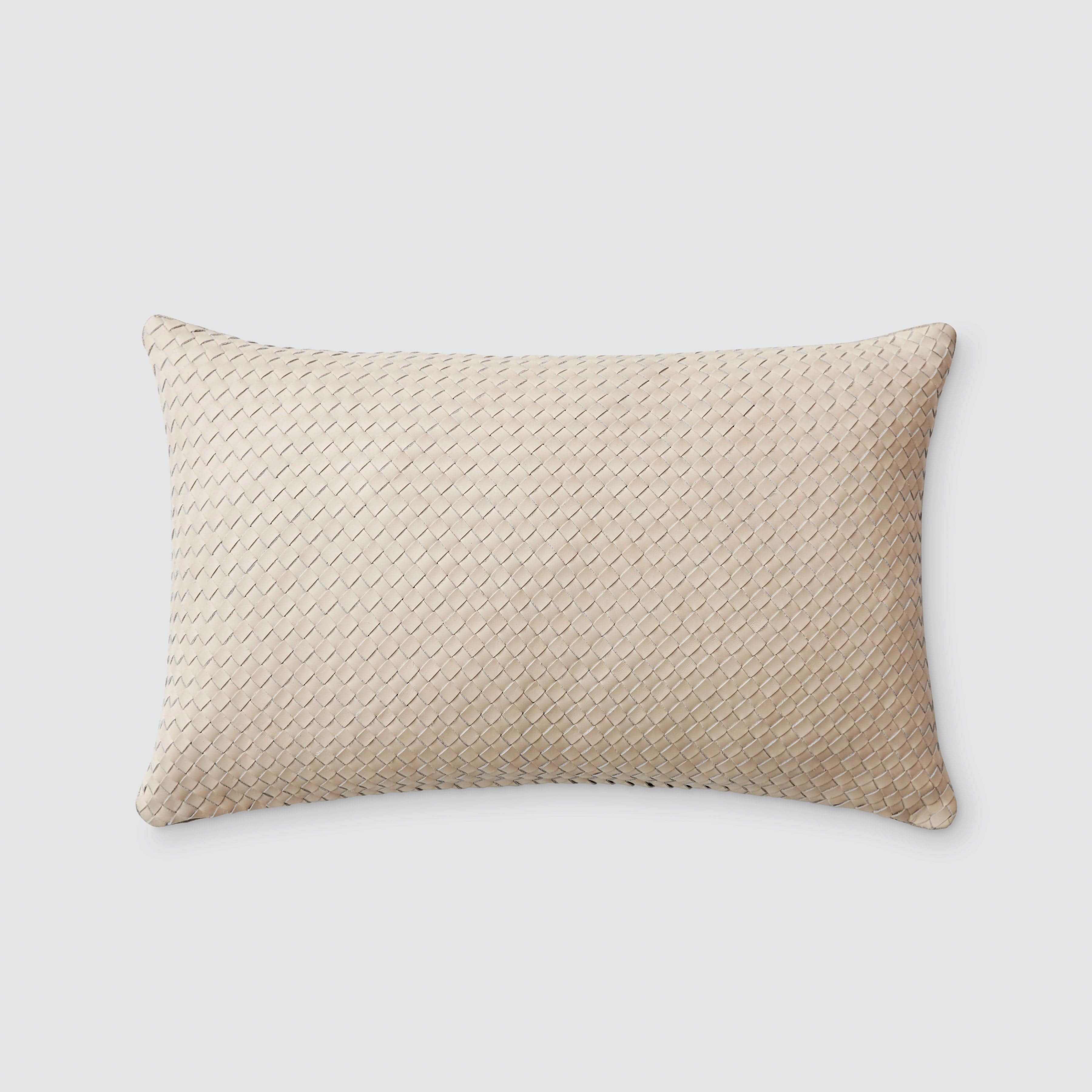 Dhara Leather Lumbar Pillow - Small | The Citizenry