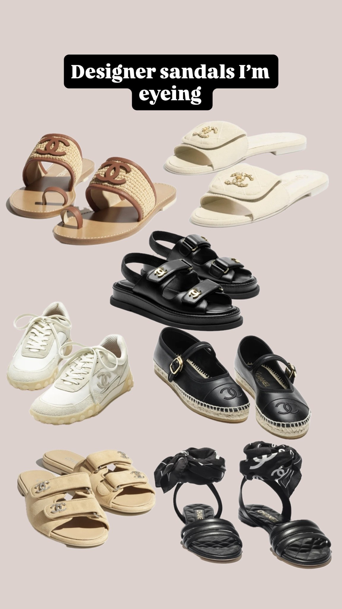 Designer sandals
Trending 
Chanel 
Summer finds

#LTKsummer #LTKstyletip #LTKshoes