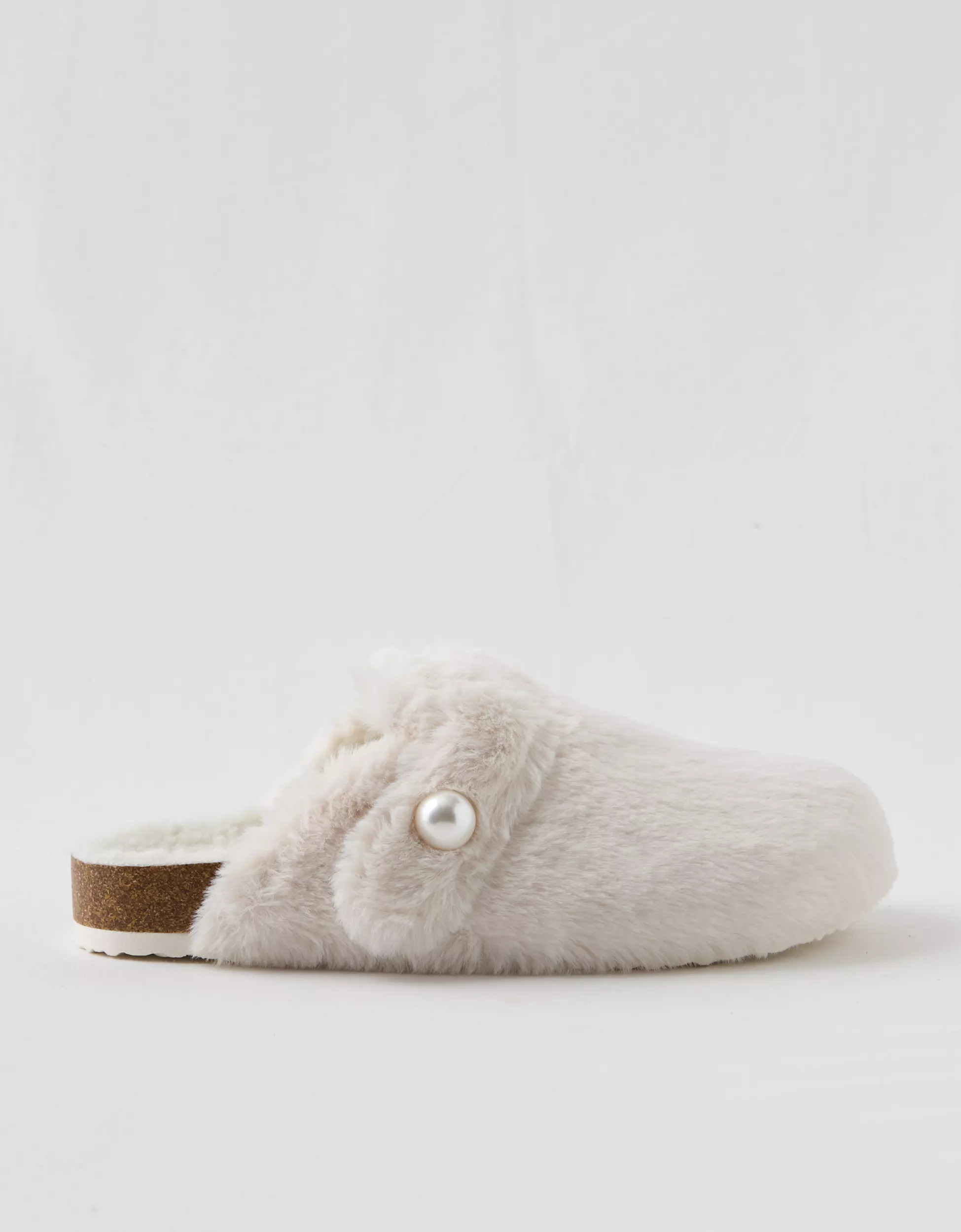 Aerie Faux Fur Cork Bottom Slides | American Eagle Outfitters (US & CA)