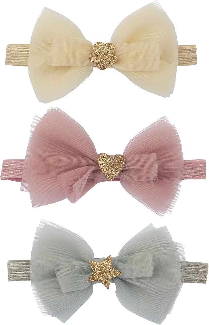 Little Me Baby Girl's Baby Girl Head Wraps, Infant Headbands | Amazon (US)