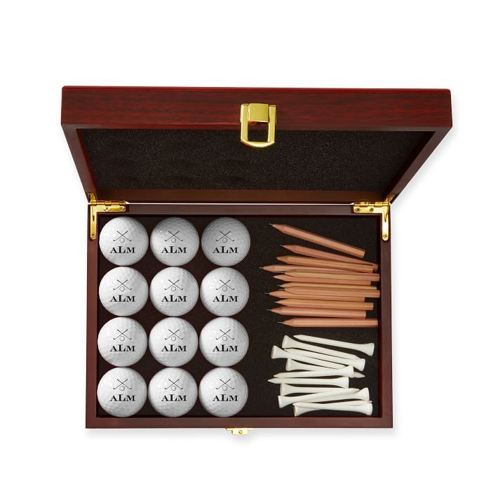 Personalized Golf Ball Gift Set, White | Mark and Graham