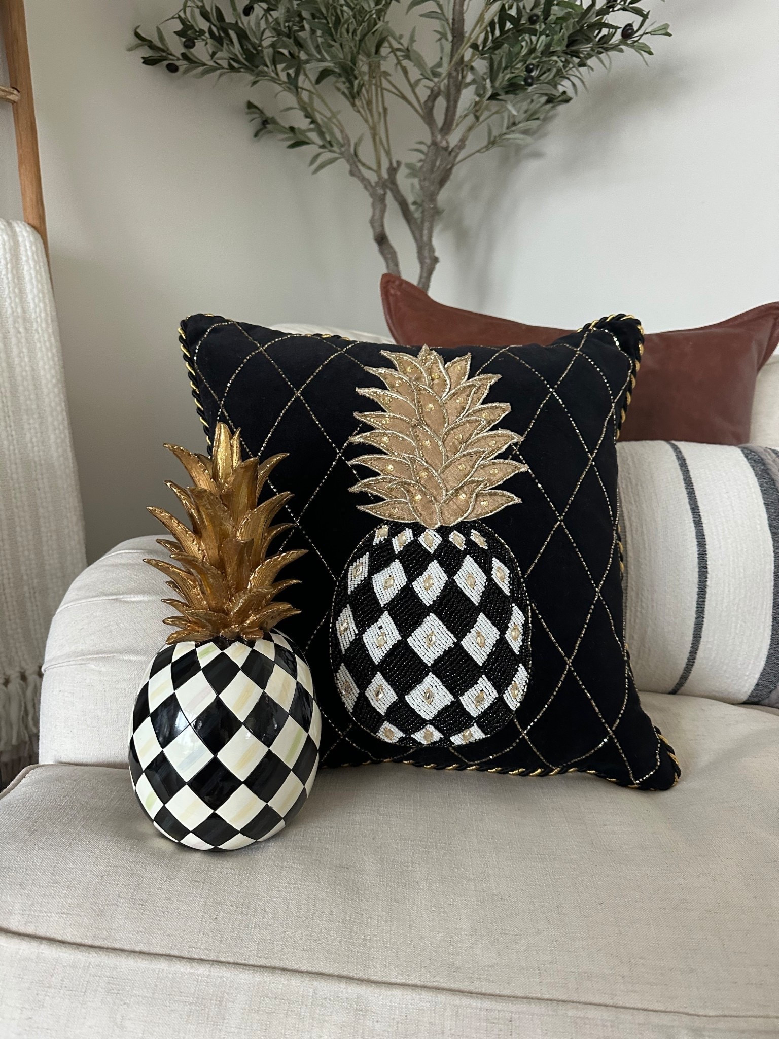 My pineapple pillow and marquee pineapple are both on the MacKenzie-Childs barn sale!!

#LTKSaleAlert #LTKHome