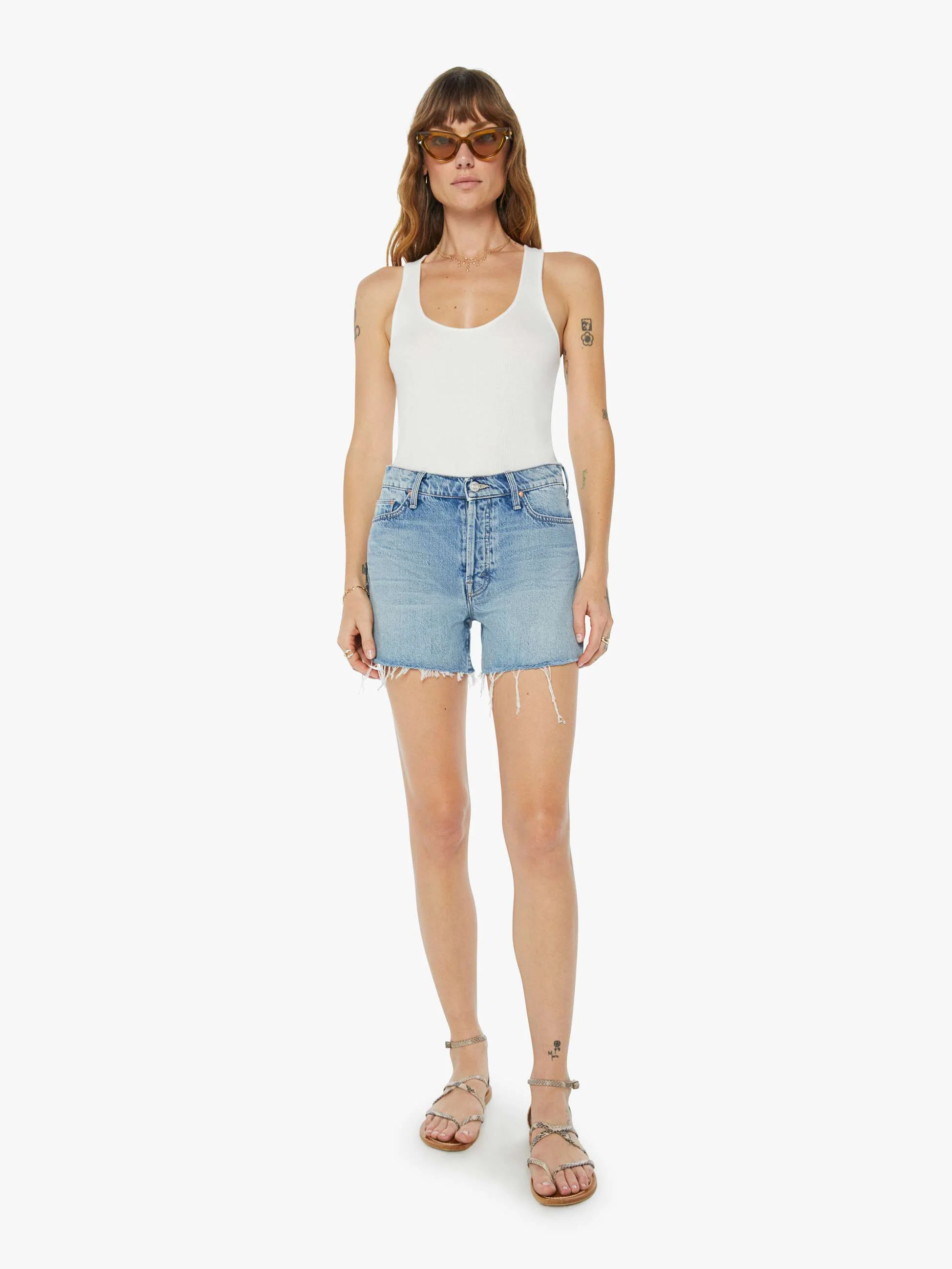 The Skipper Short And Long Fray | Mother Denim