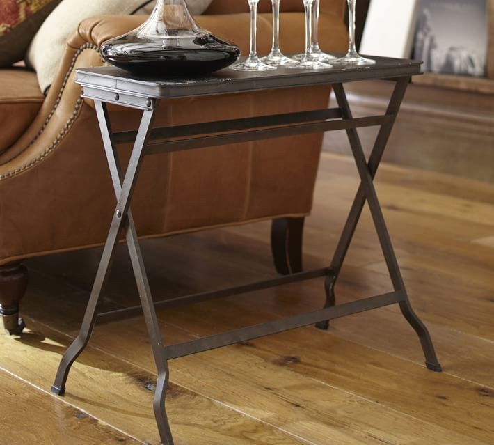 Carter 23" Metal Folding Tray Table | Pottery Barn (US)