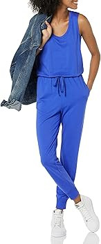 Amazon Essentials Women's Studio Terry Fleece Jumpsuit (Available in Plus Size) | Amazon (US)