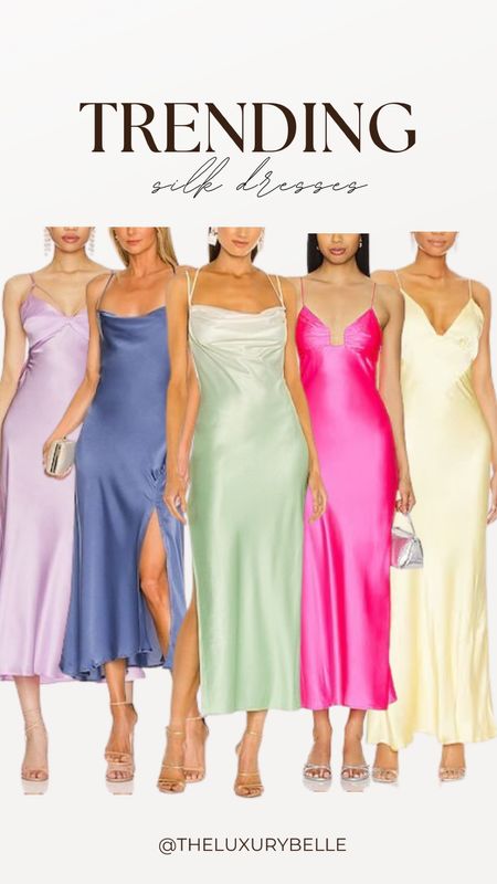 TRENDING: silk dresses! 

#LTKstyletip #LTKSeasonal #LTKwedding
