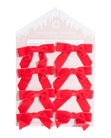 Set Of 8 Velvet Bows | TJ Maxx