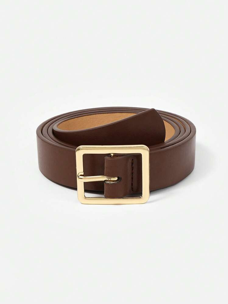 Western Square Buckle Belt-Travel Beach Party Belt For Women Casual Summer, School | SHEIN