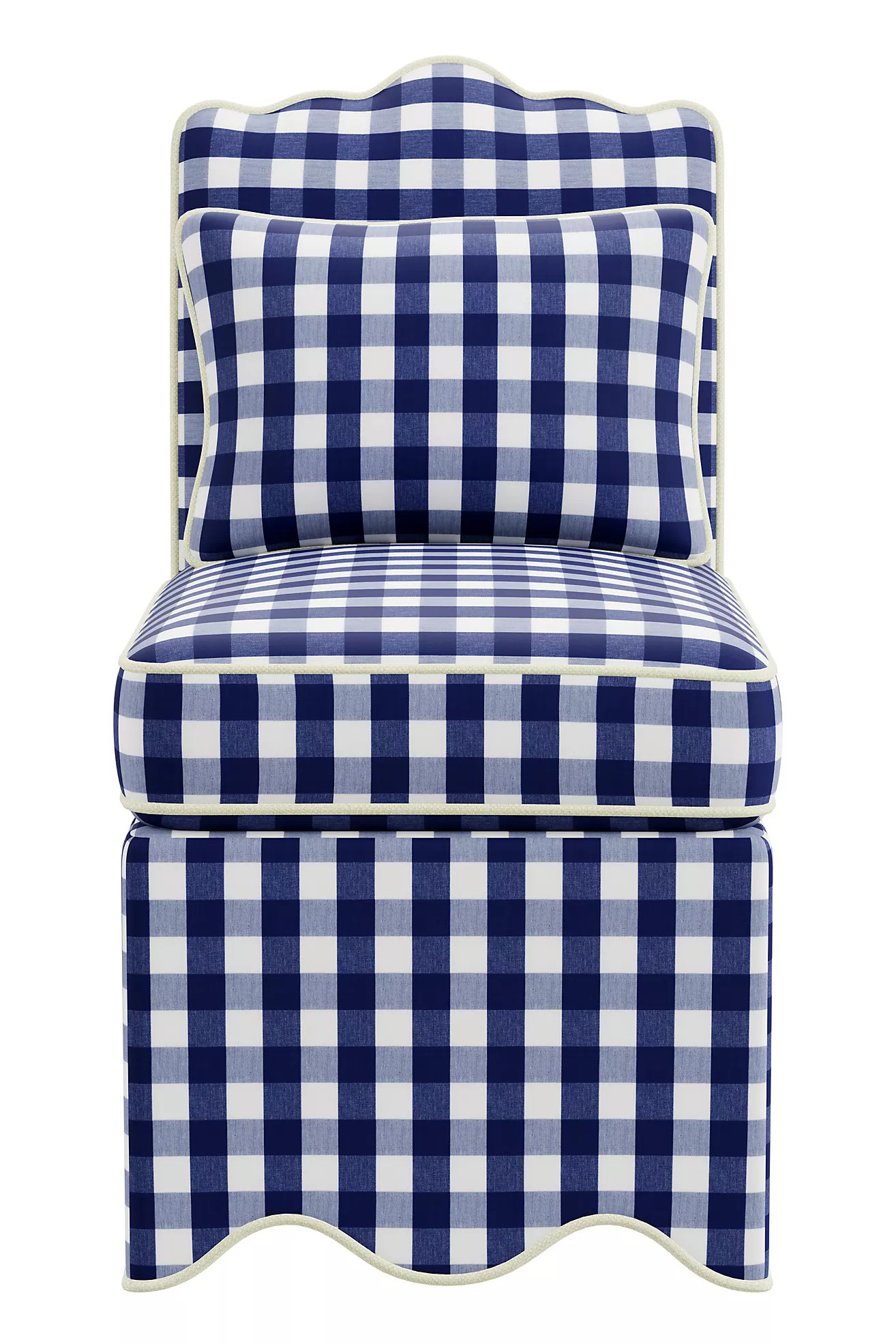 Scallop Linen Blend Slipper Chair | Anthropologie (US)