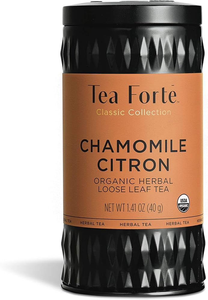 Tea Forte Chamomile Citron Premium Organic Loose Leaf Caffeine-Free Herbal Tea Blend Canister, Ma... | Amazon (US)