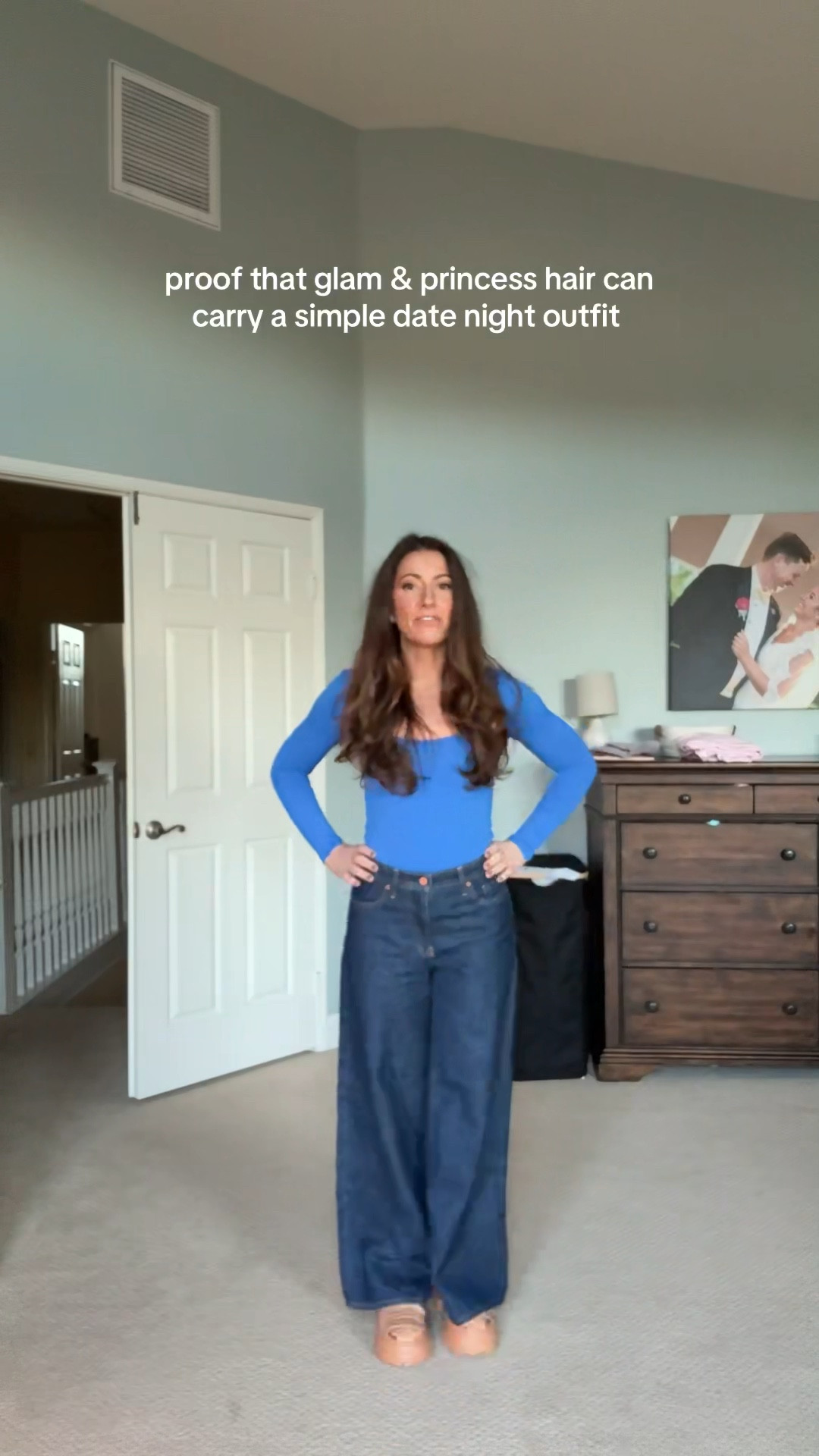 easy date night outfit 🤍
simple, fitted, and comfy but still feels put together. this bodysuit is snug and smoothing with a wide neckline, so i wore my favorite CAKES covers. gap jeans surprised me in the best way and these chunky platforms give just enough height without killing my feet.

fit notes:
• bodysuit: small,  fitted
• jeans: 24 petite (i’m short and they’re still a touch long)
• shoes: size 7.5 (sized down from my usual 8)
• height 5’3”, 130 lbs



date night outfit
simple date night look
bodysuit outfit women
wide leg jeans outfit
gap wide leg jeans
petite jeans outfit
southern california date night outfit
casual date night outfit
cute mom date night outfit
neutral platform sandals
chunky heel sandals
minimal mom outfit
effortless date night look

#LTKPetite #LTKmomlife #LTKValentine