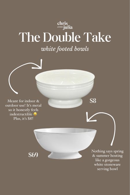 The Double Take: white footed bowls

#LTKSeasonal #LTKhome #LTKparties