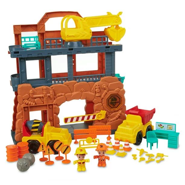 Kid Connection Mega Construction Site Play Set, 33 Pieces - Walmart.com | Walmart (US)