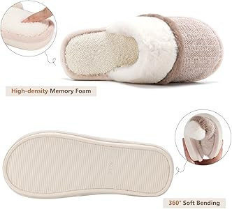 Cozy Slippers for Women Indoor and Outdoor Fuzzy House Shoes with Memory Foam Anti-Skid Sole Gift... | Amazon (US)