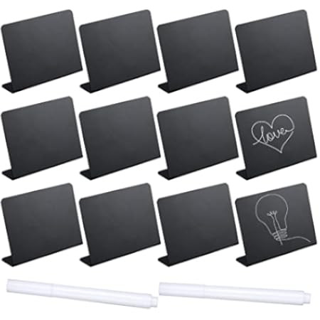 20 Pack Mini Chalkboard Signs for Food - ‎PNHYTUGY 4x3 inches Black Tabletop Chalkboard Signs - Smal | Amazon (US)