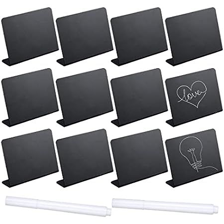 20 Pack Mini Chalkboard Signs for Food - ‎PNHYTUGY 4x3 inches Black Tabletop Chalkboard Signs - Smal | Amazon (US)