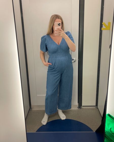 The cutest jumpsuit for spring - and it fits a baby bump (I sized up one size!) - romper - spring outfit - pregnant outfit - old navy 

#LTKfindsunder50 #LTKbump #LTKstyletip