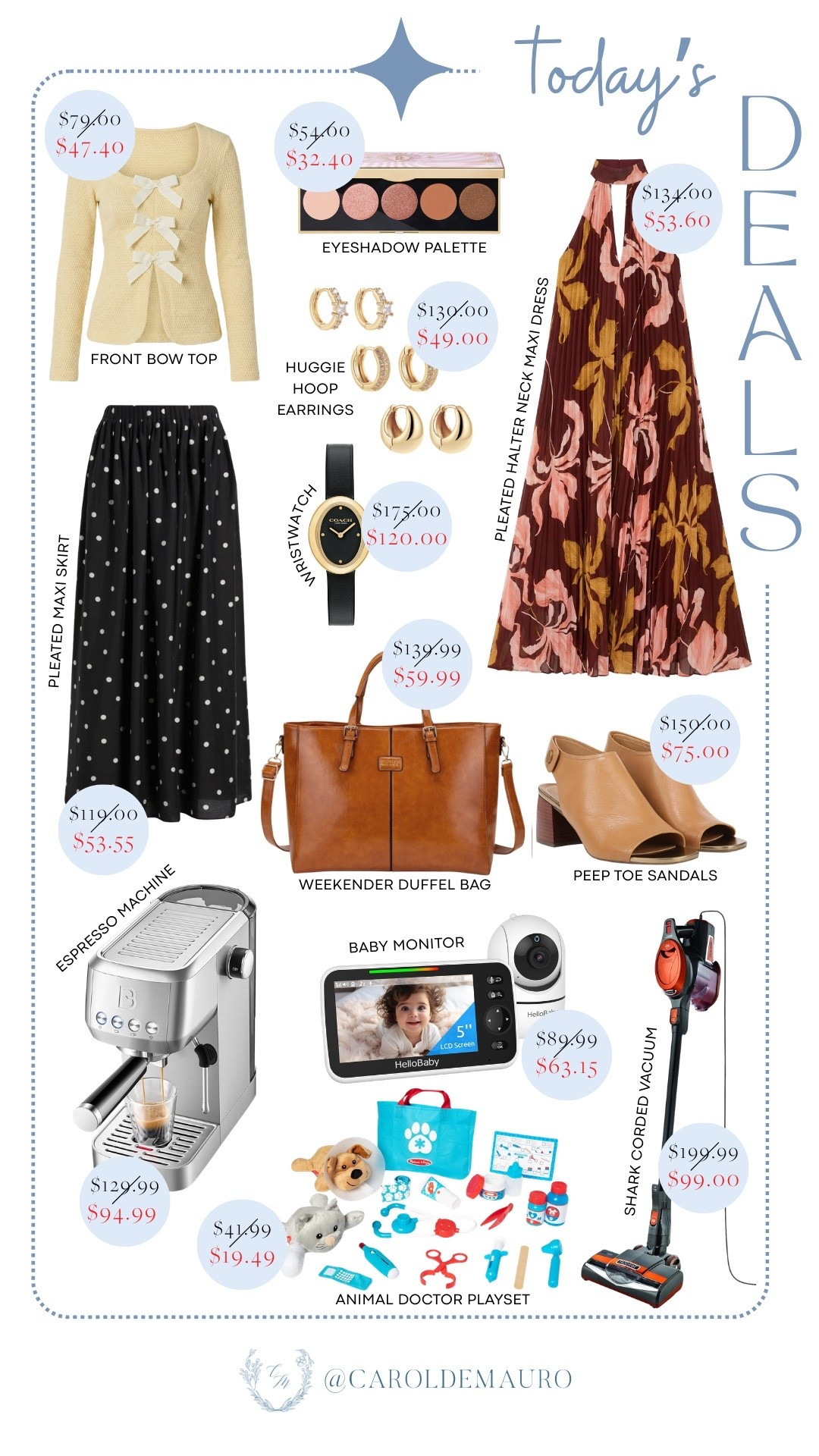 Today's deals are too good to miss, featuring massive markdowns on stylish wardrobe staples, must-have home gadgets, and everyday essentials. Whether you're eyeing a gorgeous pleated dress, a sleek new espresso machine, or the perfect weekend bag, there is a fantastic steal here for everyone. Grab these amazing discounts before the prices go back up!

on sale now, discounts, espresso machine, home appliances, bobbi brown, coach, baby monitor, kids toys

#LTKHome #LTKSaleAlert #LTKSpringSale