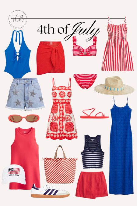 4th of July outfit ideas! All the options for a casual cook out, beach vacation, or date night dinner. 

4th of July swim 
July outfit
Resort look
Blue dress
Active outfit 
beach bag 
Vacation dress 
beach hat

#LTKSeasonal #LTKStyleTip #LTKTravel