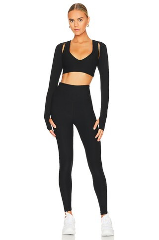 YEAR OF OURS Stretch Shrug in Heather Black from Revolve.com | Revolve Clothing (Global)