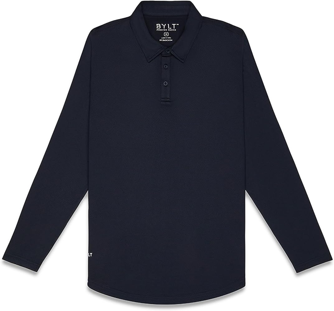 BYLT Performance Drop-Cut Polo Long Sleeve Men's Shirt | Amazon (US)