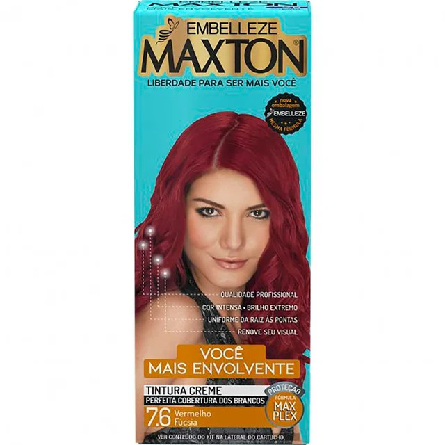 Tintura Creme Maxton 7.6 Vermelho Fúcsia com 1 Unidade | Drogasil (BR)