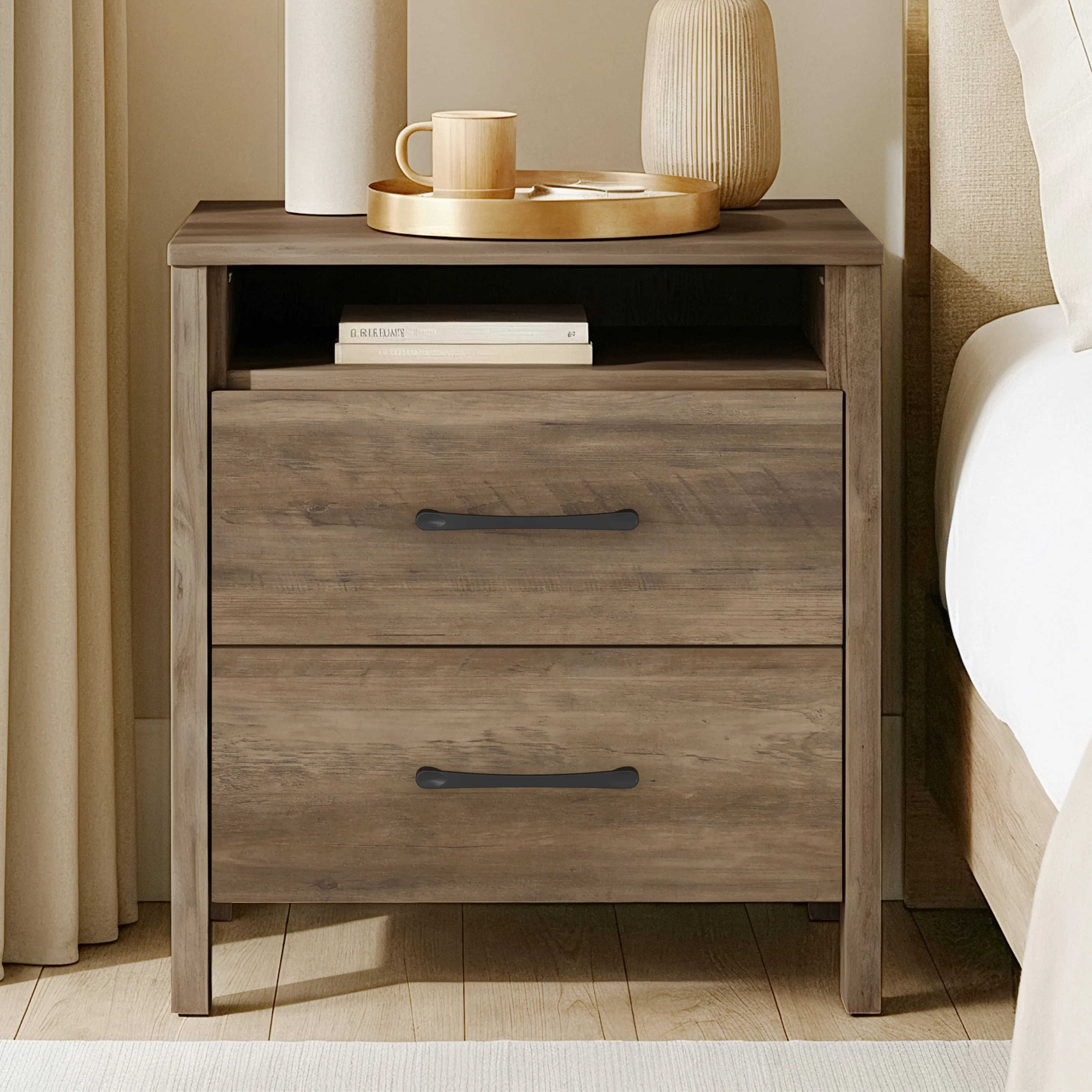 Allysyn 22.7" 2 Drawer Nightstand | Wayfair North America