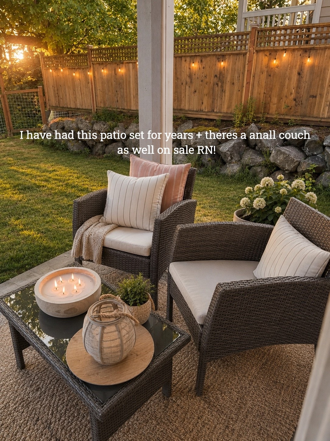 Walmart and Target HUGE annual sales running right now, don’t wait! I promise you will love this and the scale is perfect. Not too big so it’s great for a small patio or deck ☺️