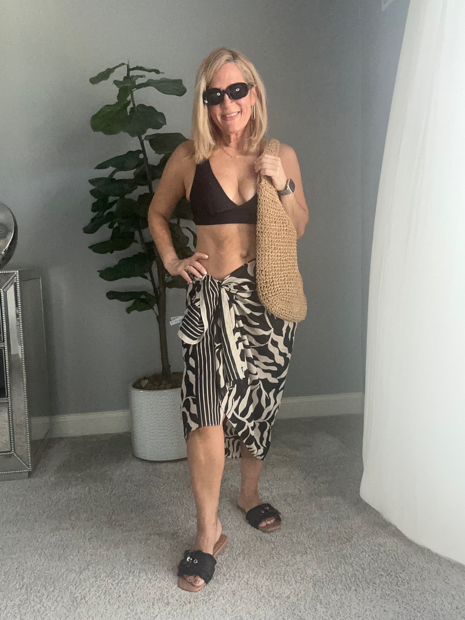 Cutest swimsuit and sarong combo!

#LTKfindsunder50 #LTKswim #LTKover40