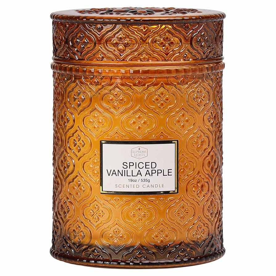Fall Candle, Apple Vanilla Scent Candles, 19oz Large Candle, Fall Scented Candles Gifts for Women... | Amazon (US)