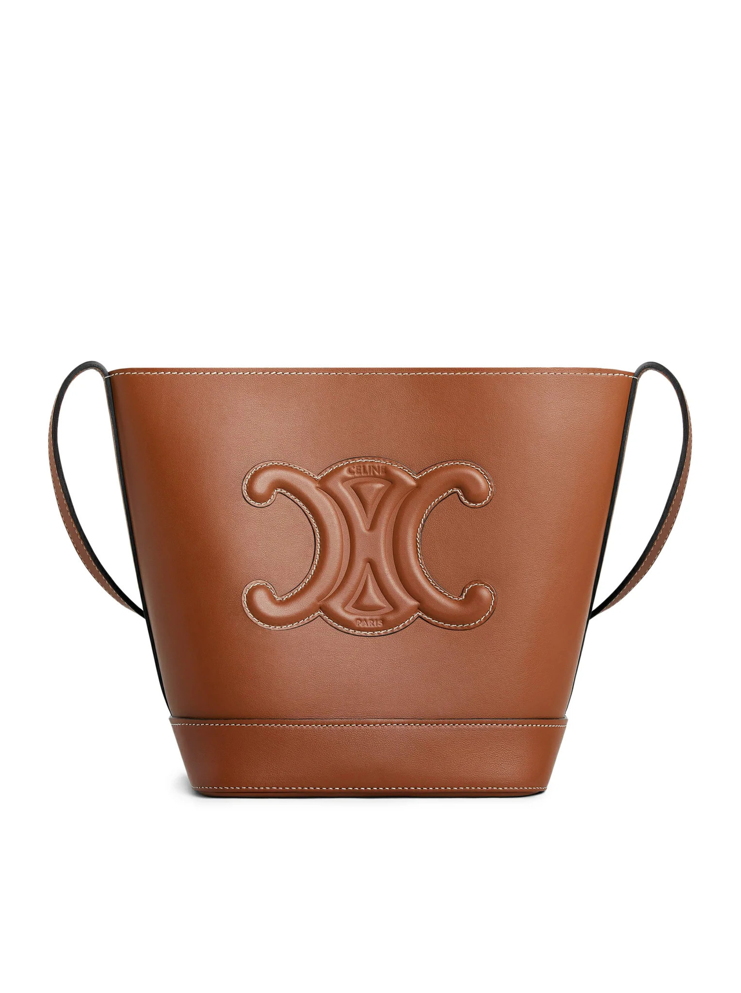 SMALL TRIOMPHE LEATHER BUCKET BAG IN SMOOTH CALF LEATHER - Celine - Woman | Suitnegozi INT