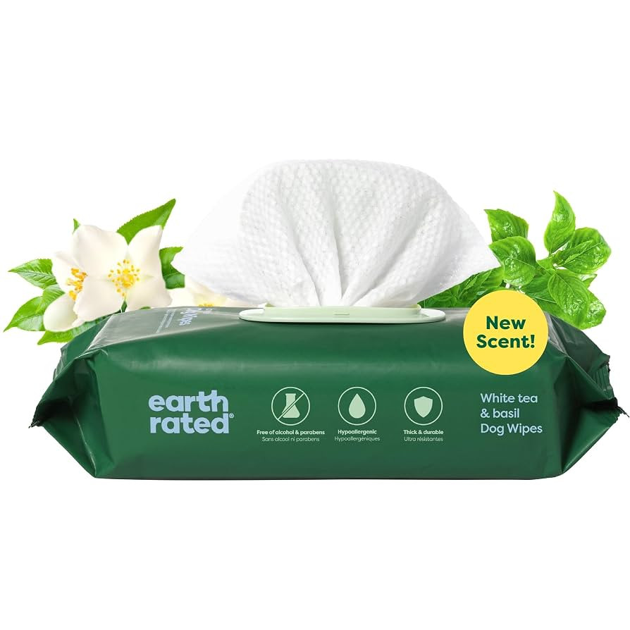 Earth Rated Pet Wipes for Dogs and Cats, Hypoallergenic, 3-in-1 Cleaning, Deodorizing and Hydrati... | Amazon (US)