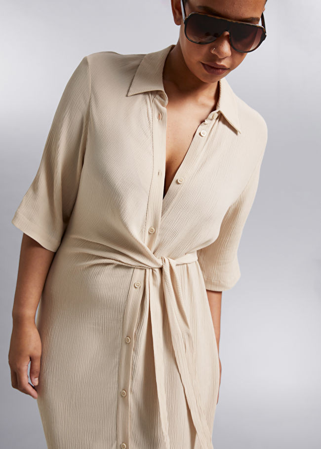 Hemdblusenkleid mit Knotendetail | & Other Stories (DE + FR)