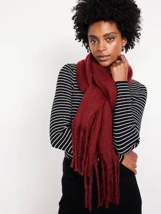 Brushed Fringed Scarf | Old Navy (US)
