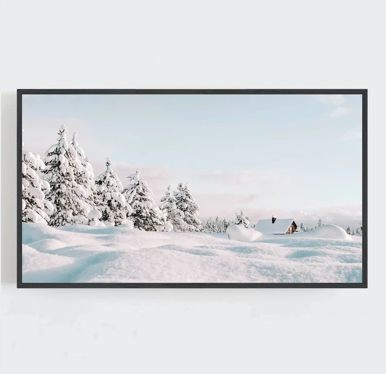 Read the full title
    Frame TV Art, Winter Forest Wall Art, Samsung Frame TV Art, The Frame Tv,... | Etsy (US)