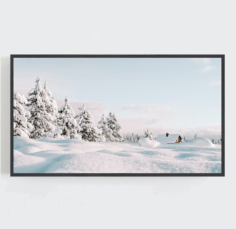 Read the full title
    Frame TV Art, Winter Forest Wall Art, Samsung Frame TV Art, The Frame Tv,... | Etsy (US)