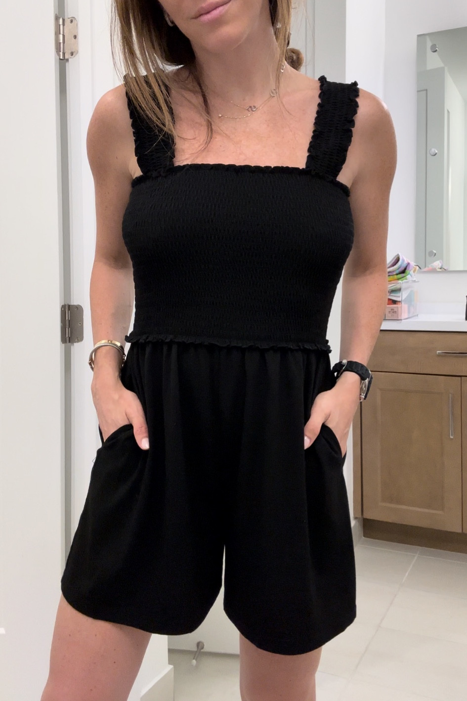 Love this black Amazon romper! Soft, so comfortable, great fit, has pockets 🤩

#LTKFindsUnder50 #LTKSaleAlert #LTKStyleTip