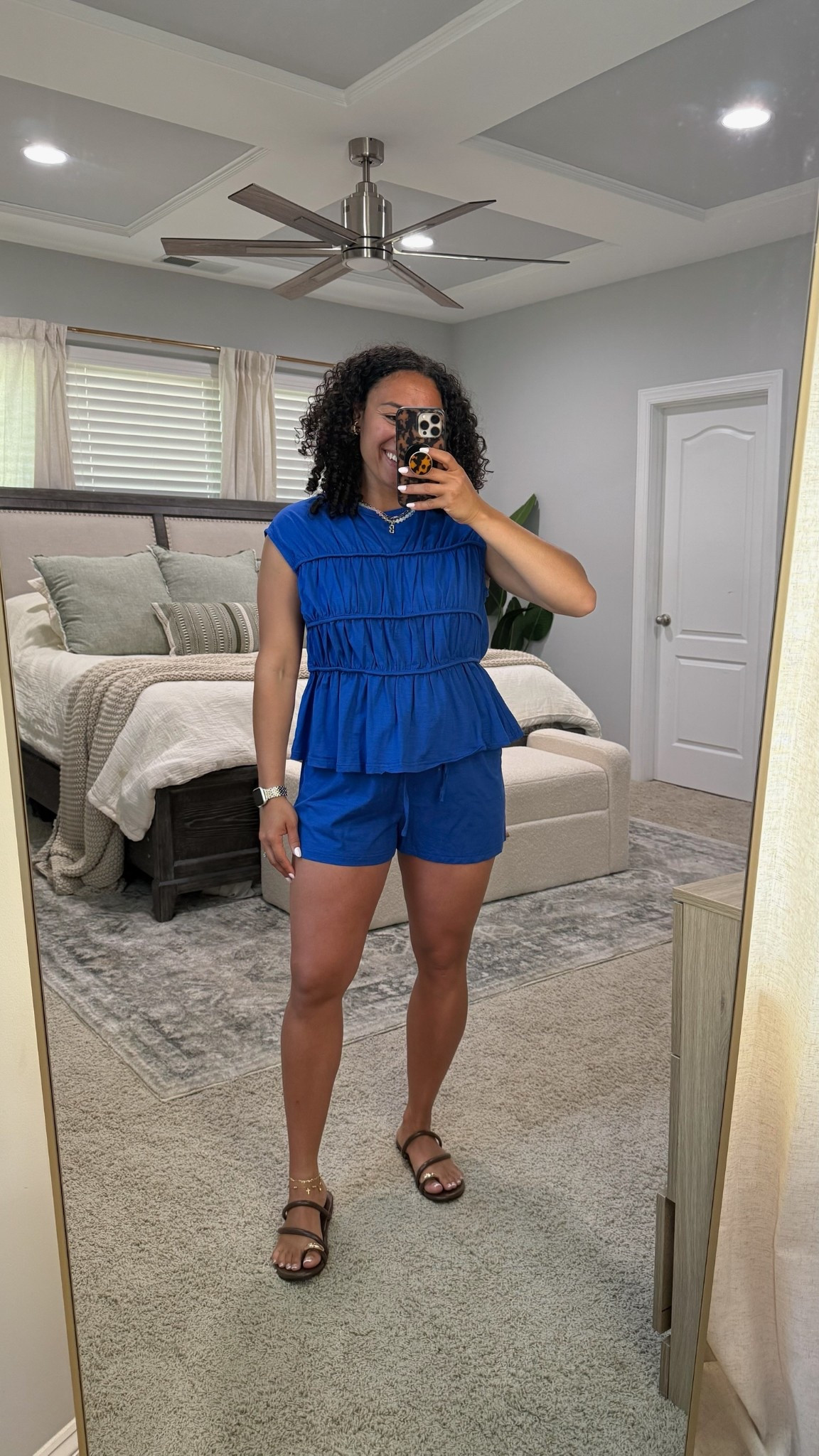 Loving this unique cinched top, part of this set. 💙

#LTKootd #LTKSeasonal #LTKgrwm