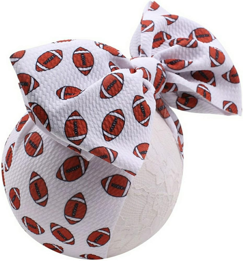 J&J Boutiques Football Onesie & 7" Bow Headwrap | Amazon (US)
