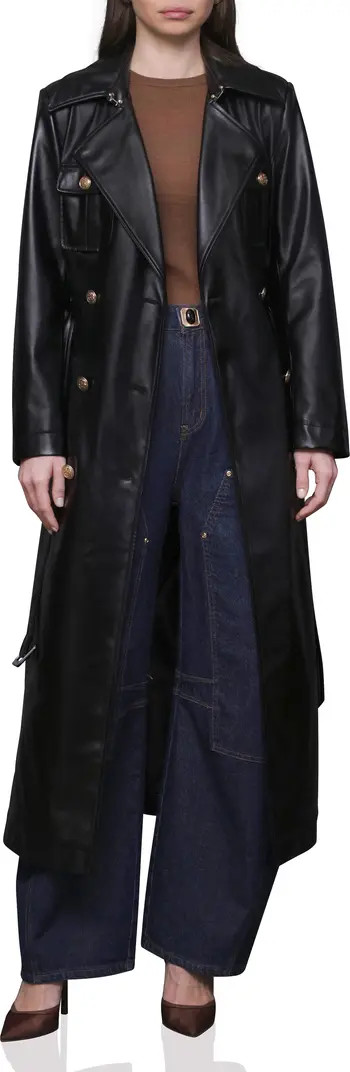 Avec Les Filles Belted Faux Leather Utility Trench Coat | Nordstrom | Nordstrom
