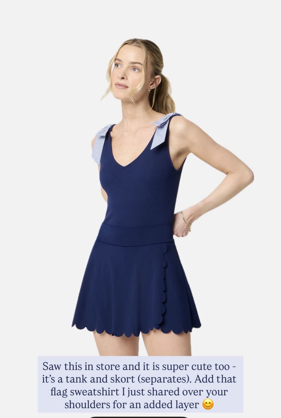 Scalloped skort and adorable tank - on sale plus an extra 20% off if you spend $125+ …use code “lobster”