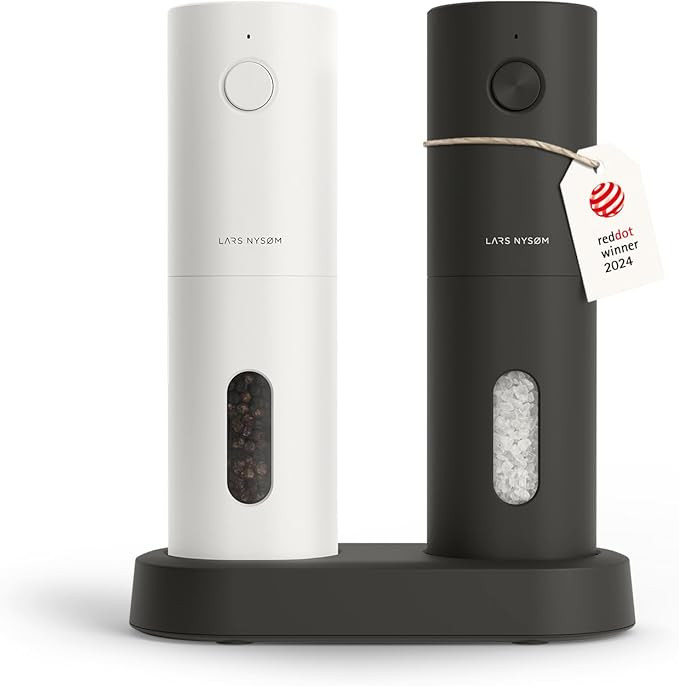 LARS NYSØM Electric Salt and Pepper Grinder Set, USB Rechargeable, Automatic Salt and Pepper Mil... | Amazon (US)