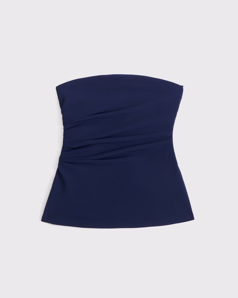 Strapless Side Ruched Top | Abercrombie & Fitch (US)