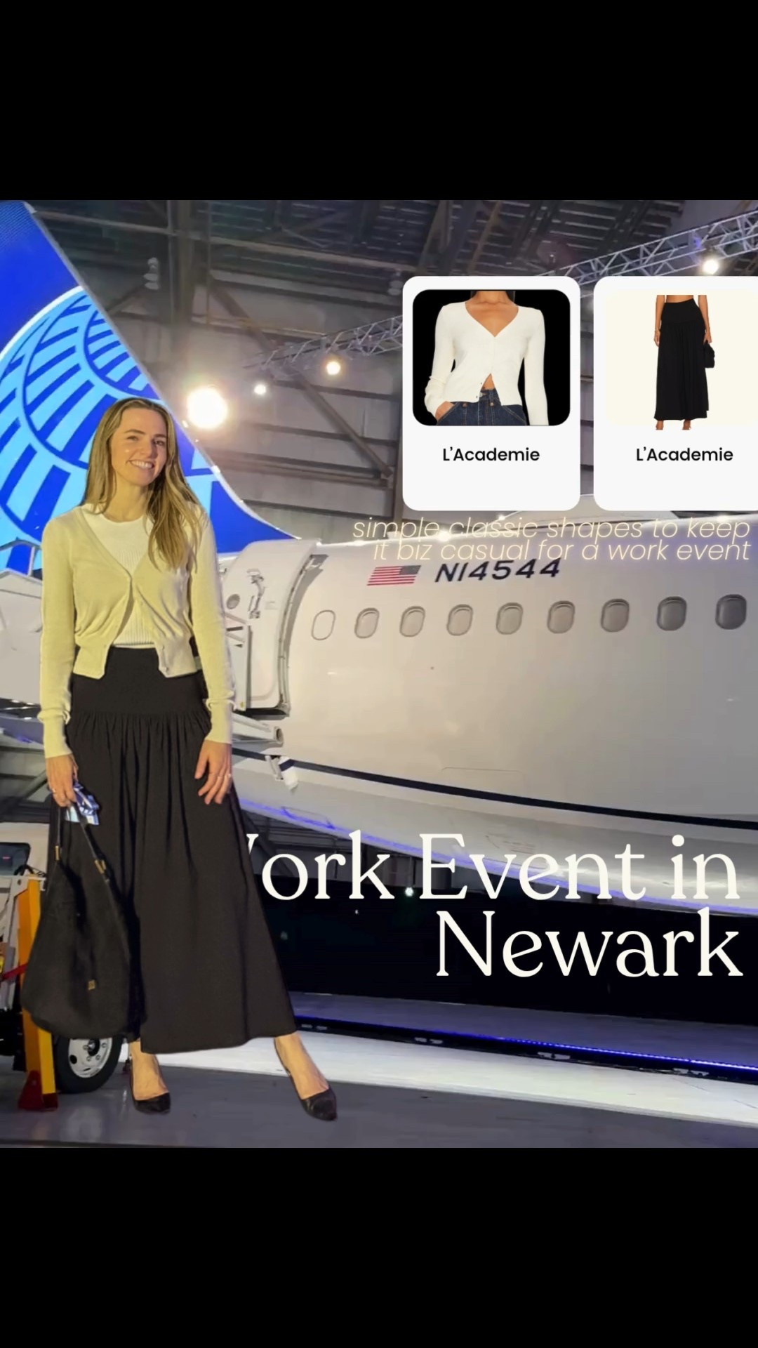 classic, comfy, and polished ✨ i wore this look to a united event at the Newark hangar where i was meeting influencers, and it was the perfect balance of professional and stylish. the high-quality knits make it feel elevated but still super comfortable for a full work day.
wearing a size small in both pieces. the cardigan is soft + lightweight but structured enough for a polished fit, and the black maxi skirt flows beautifully while keeping things classy. my go-to formula for work events this fall 🤍
#corporateoutfit #businesscasual #officeoutfit #workevent #cardigan 

#LTKTravel #LTKStyleTip #LTKWorkwear
